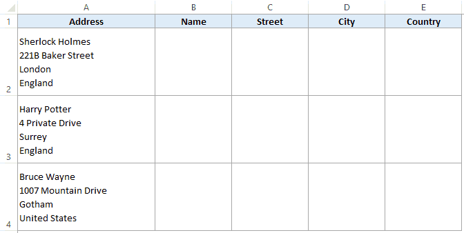 splitting first name and last name in excel 2011 for mac